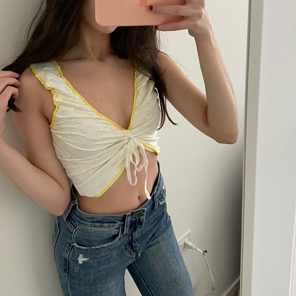 Adorable handmade crop top from europe brand new never worn